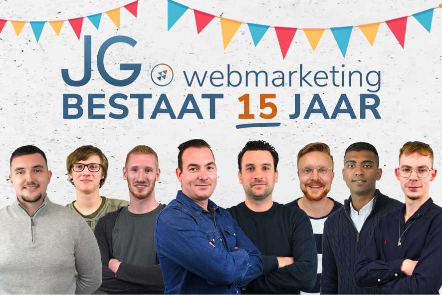 JG Webmarketing 15 jaar