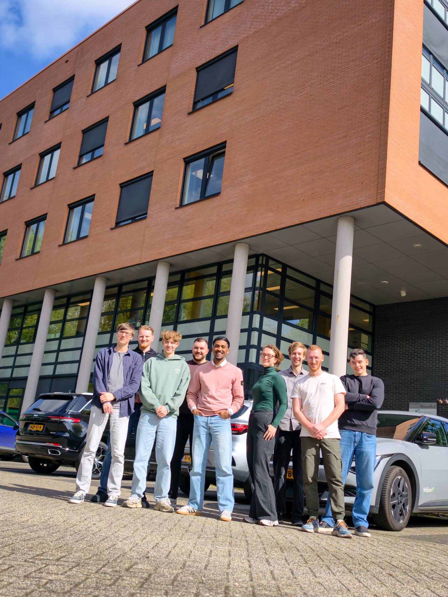 JG team voor het kantoorpand